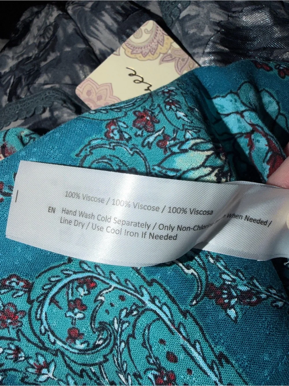 Band of the Free Women's Teal Floral Sarong Wrap. Sz XS - NWT